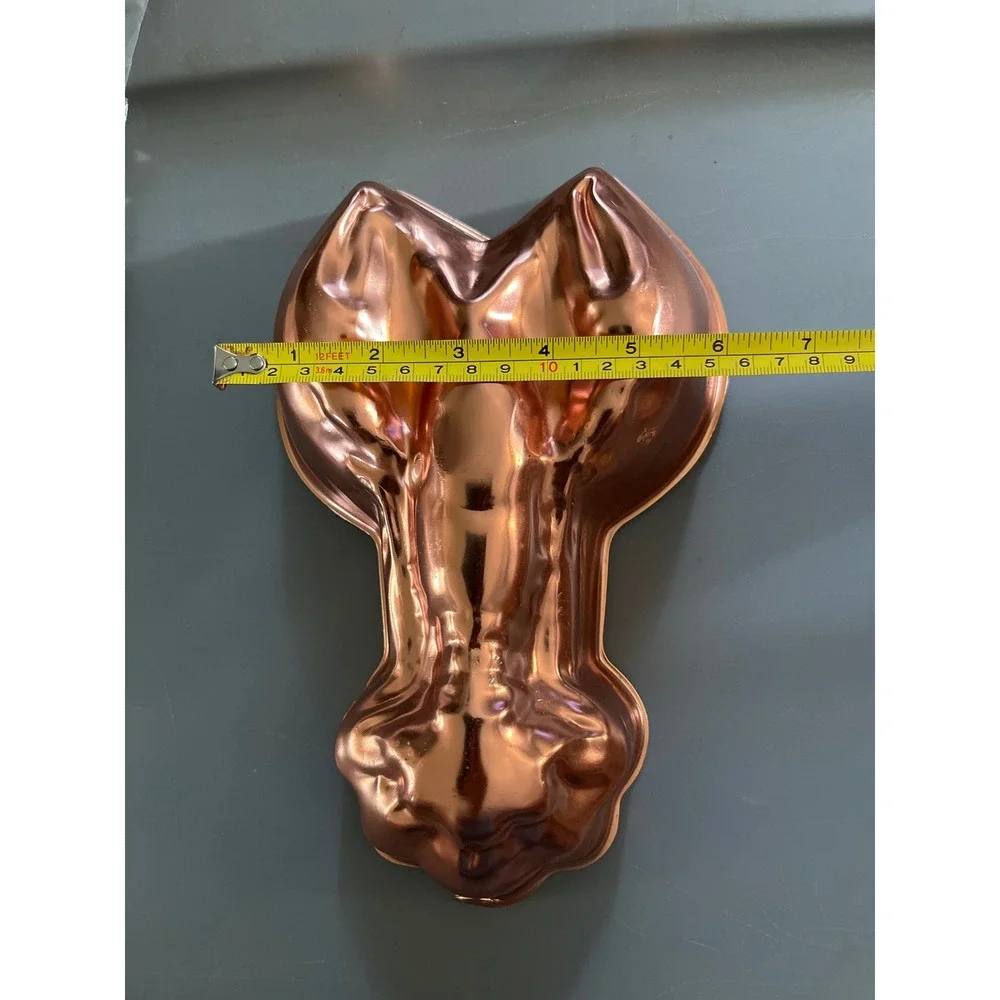 Vintage Copper Lobster Jello Mold Cake Pan Coastal Kitchen Decor 10.5 Inch